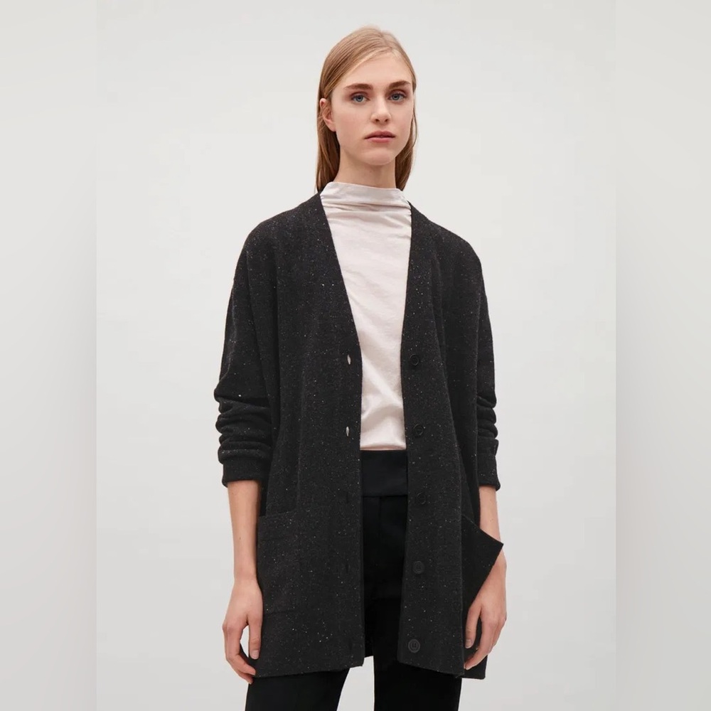 COS 100% Wool Oversized Longline Cardigan